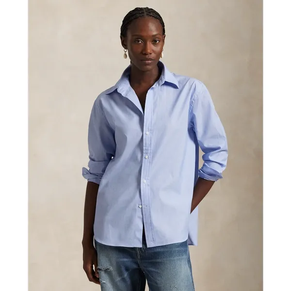 ralph lauren, End-On-End Oversize Fit Cotton Shirt