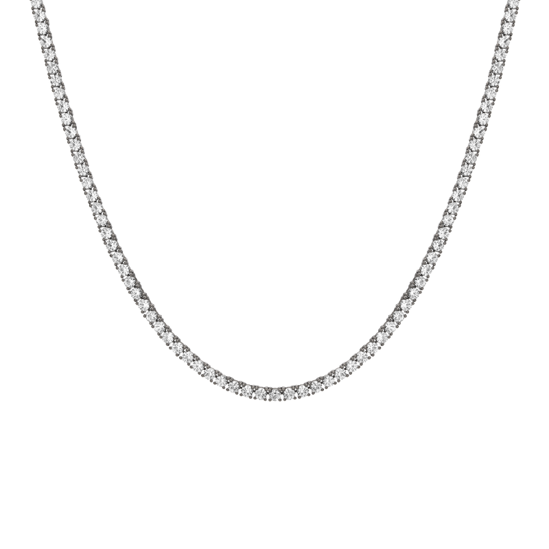 Aurate X Molly Dickson: Classic Black Rhodium Tennis Necklace