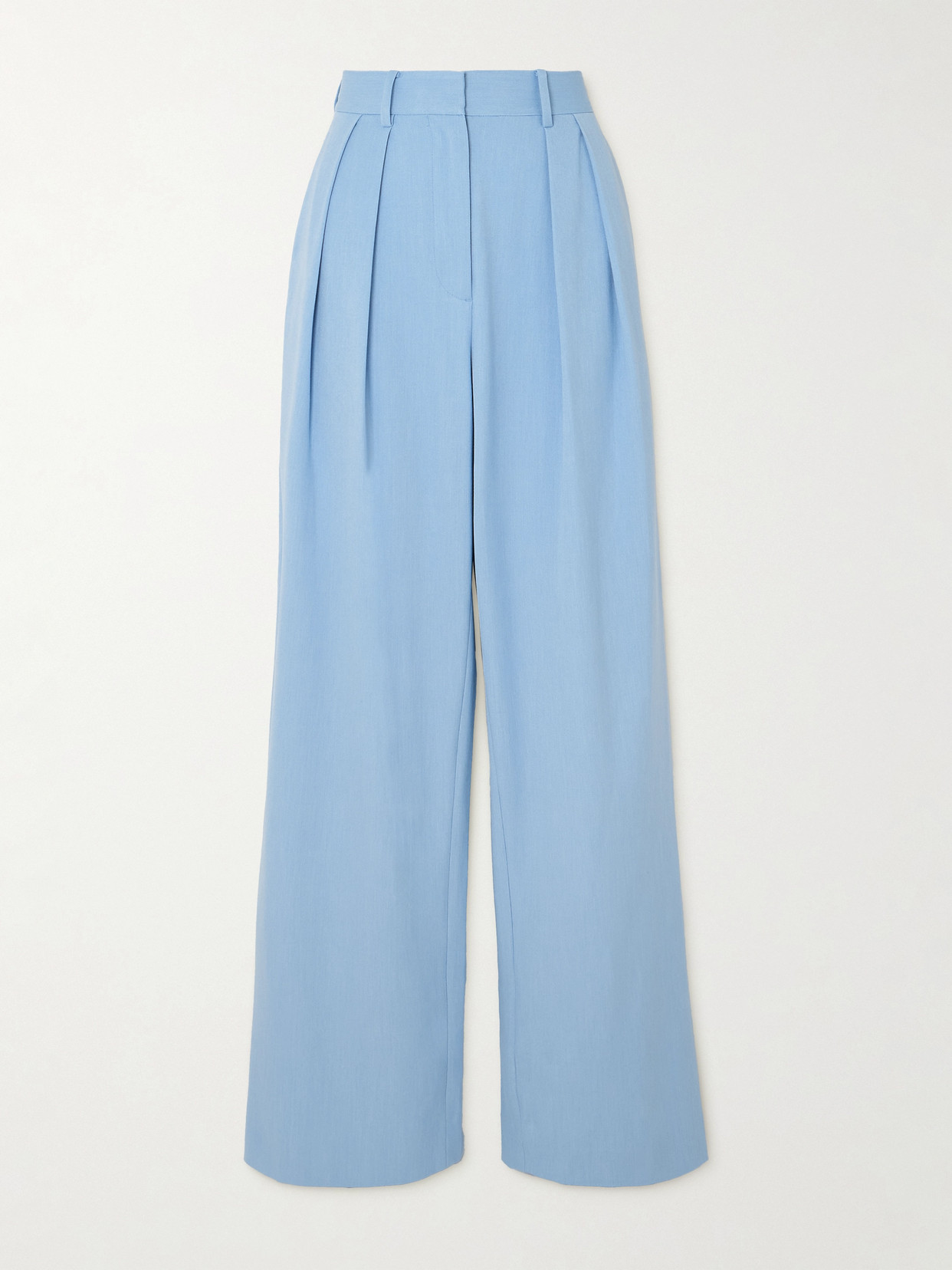 Luisa Pleated Woven Wide-Leg Pants