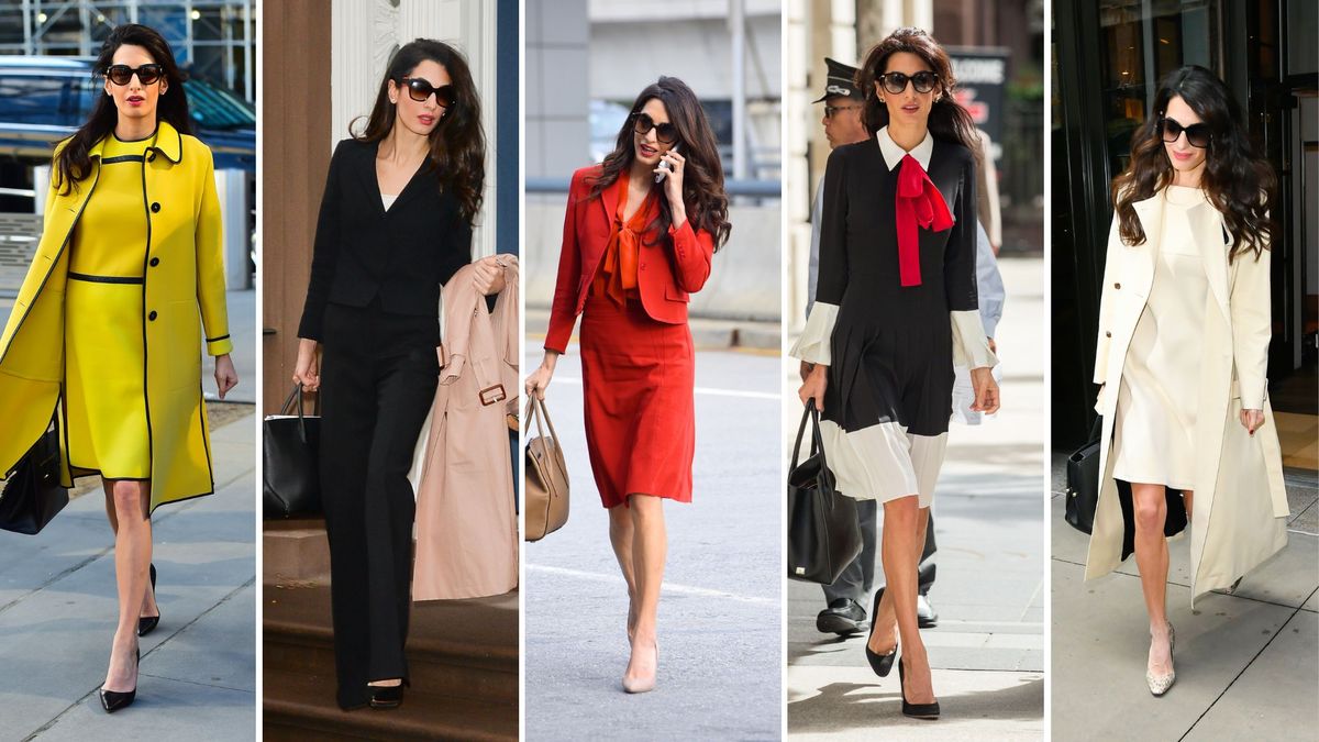 เสื้อผ้าที่เก็บถาวรของ Amal Clooney อยู่ในมูดบอร์ดชุดทำงานปี 2025 ของฉัน