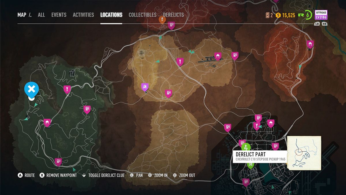 4 Chevrolet C10 Need for Speed Payback Derelict location guide