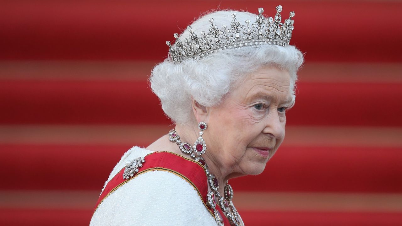 Queen Elizabeth II wearing a tiara