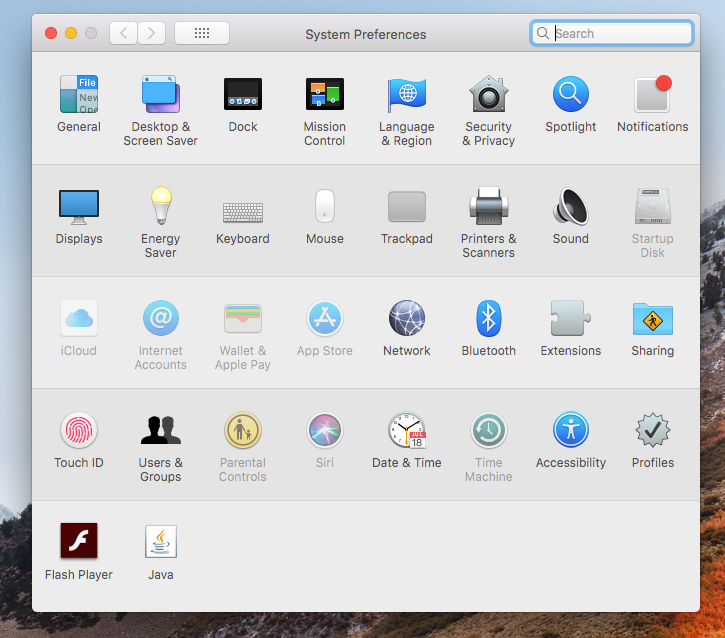 MacBook Bluetooth menu
