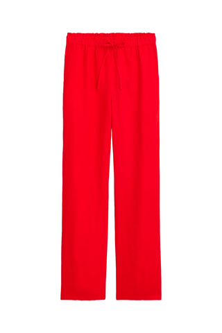 J.Crew red Soleil Pant in Linen