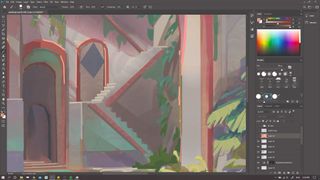 Painting over a 3D environment