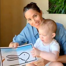 Meghan Markle reads to son Archie.