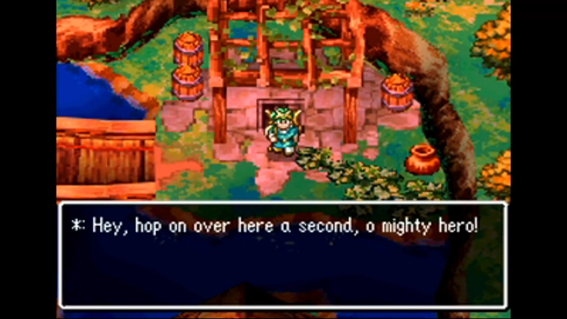 A player exiting a dungeon during Dragon Quest 4: Chapters Of The Chosen