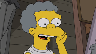 Teen Moe after being slapped on The Simpsons