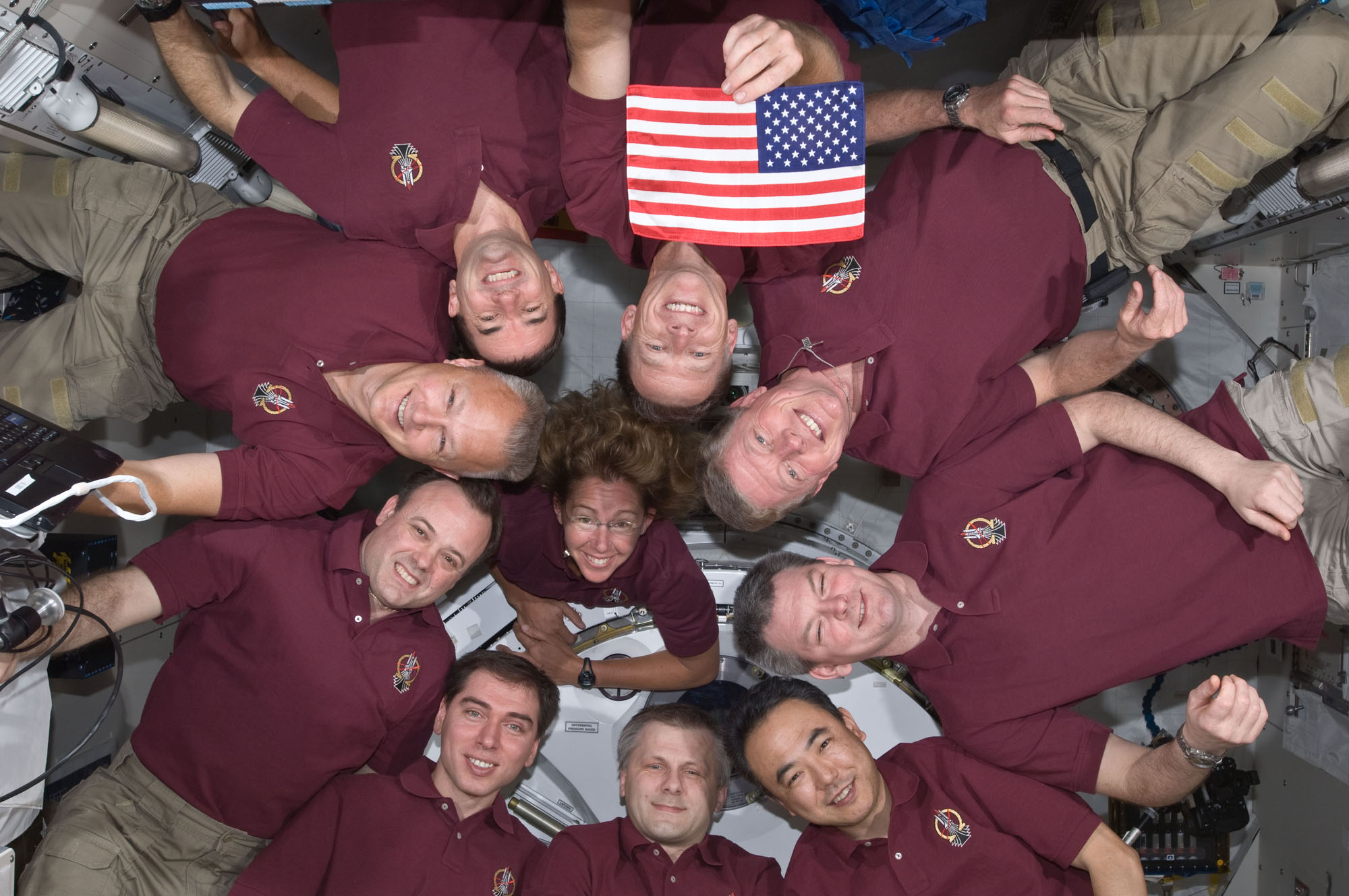 10 astronauts of NASA&#039;s shuttle Atlantis and Space Station on final shuttle flight