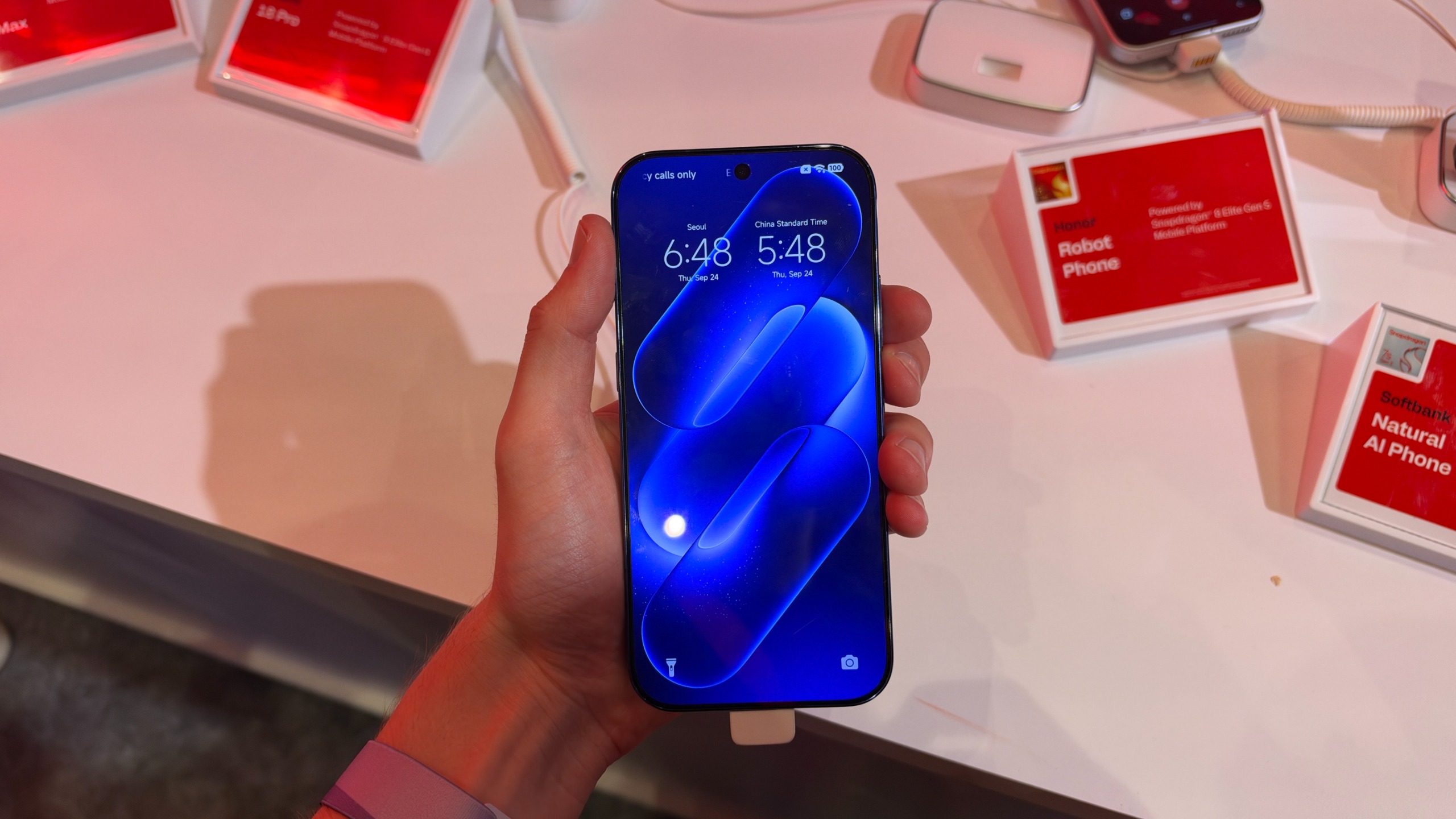 The Xiaomi 18 Pro being held in the hand