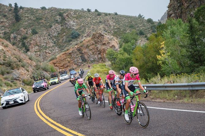 Joe Dombrowski (EF Education First-Drapac) leads the stage 3 break at the 2018 Colorado Classic