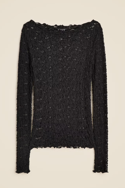 J.Crew, Lace Boatneck Top