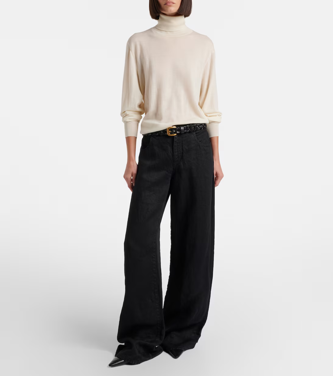 The Row, Eglitta linen wide-leg jeans