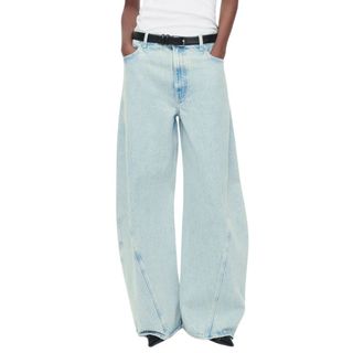 TWIST BARREL-LEG JEANS