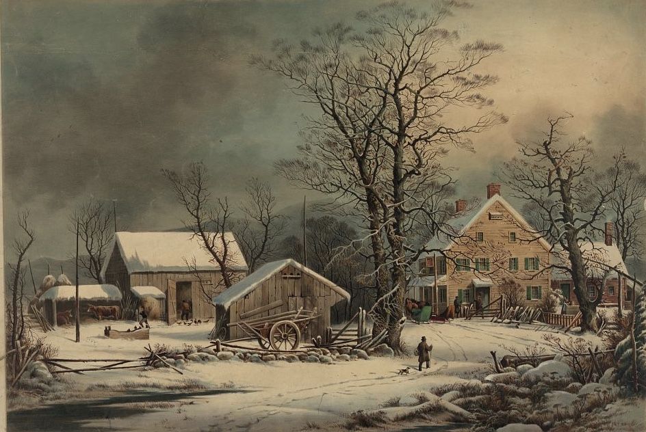 George Henry Durrie&#039;s &quot;Winter in the Country: A Cold Morning.&quot;