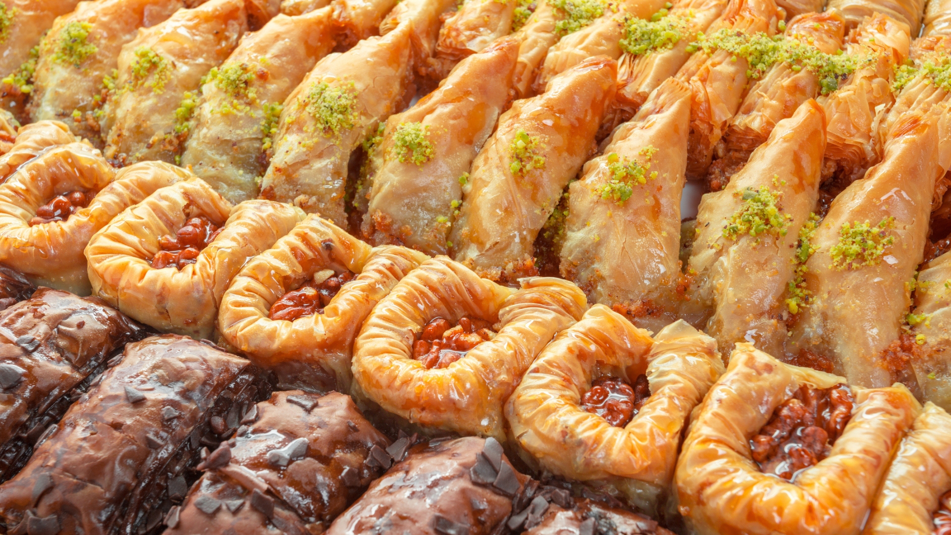 A selection of baklava