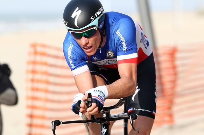 Sylvain Chavanel (Omega Pharma-Quickstep) powers to the win in the Three Days of De Panne