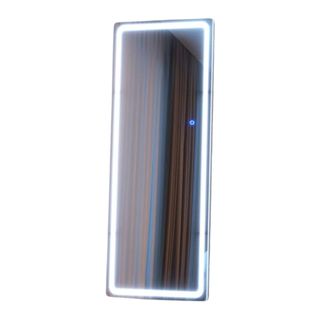 A rectangular mirror with an LED frame