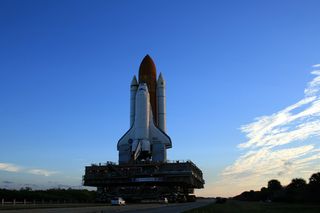Space Shuttle Discovery Moves to Launch Pad