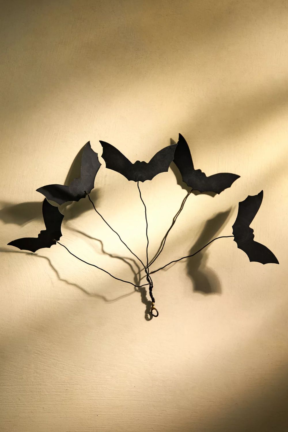 Iron bat decorations with delicate metal ties