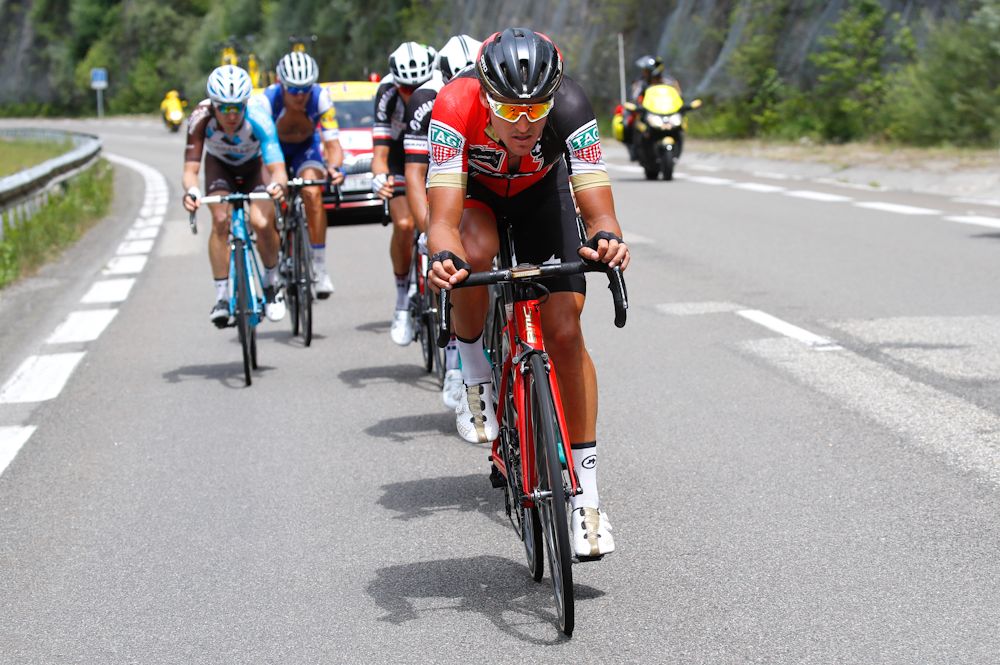 Greg Van Avermaet leads the breakaway during stage 8 at the Tour de France.