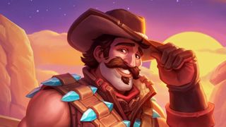 Cropped full art for the Hearthstone card Reno, Lone Ranger.