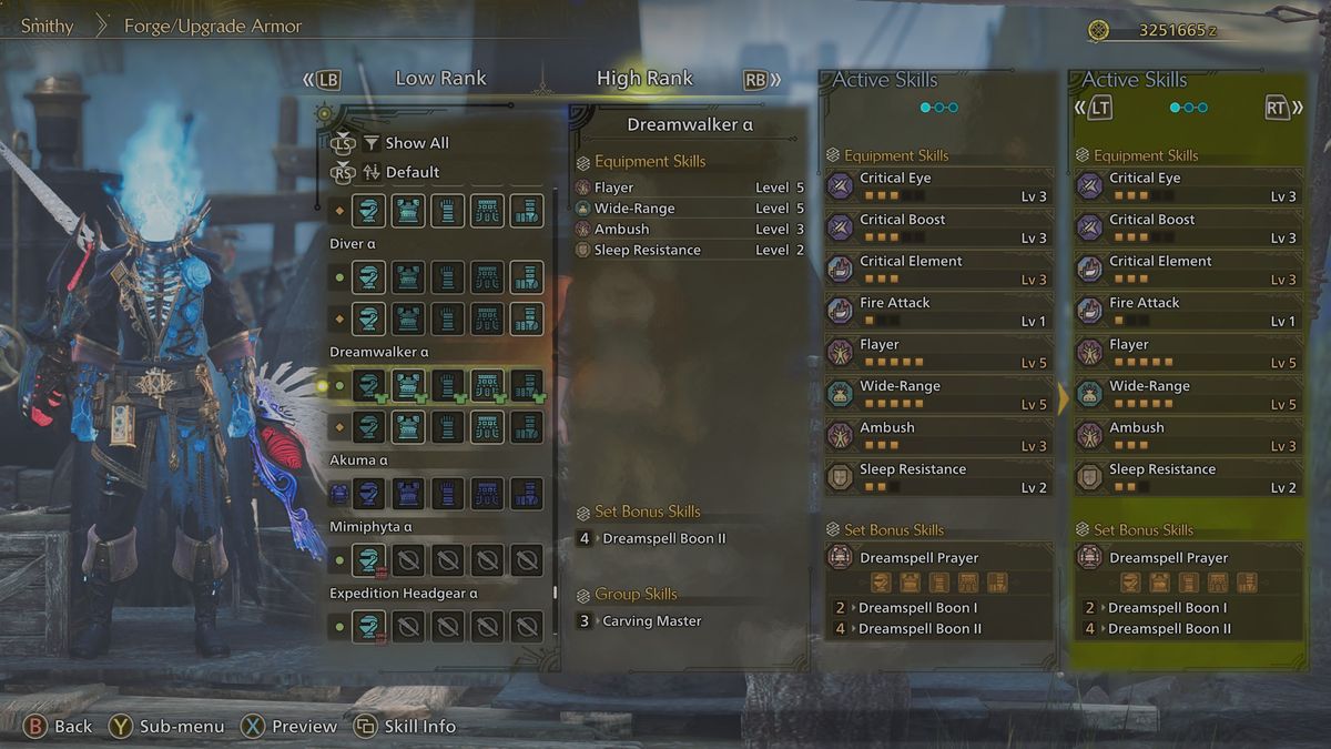 Monster Hunter Wilds Dreamspell armor - Dreamwalker 1st version