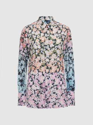 Serena Floral Print Concealed Button Shirt