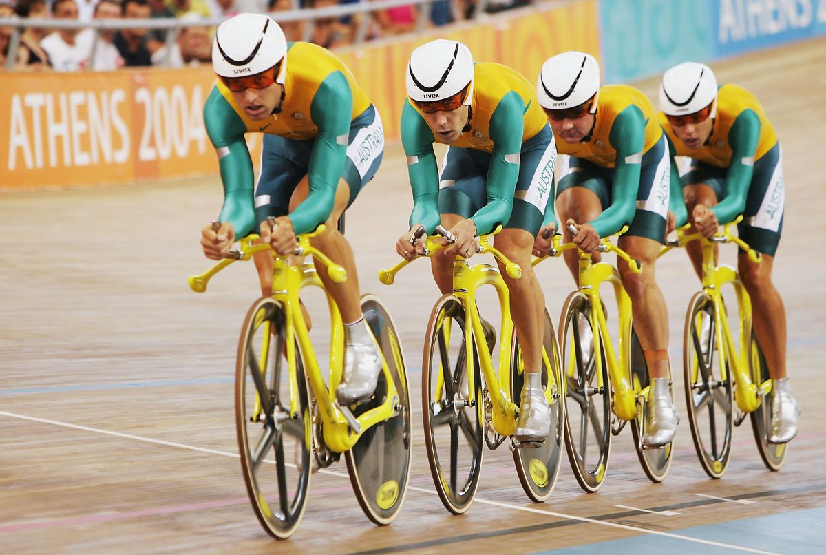 The Australian mens team pursuit squad
