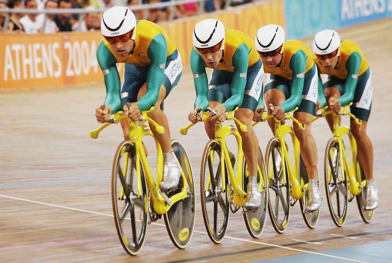 The Australian mens team pursuit squad
