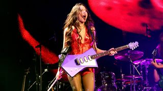 Olivia Rodrigo performs onstage for the kick off of GUTS World Tour at Acrisure Arena on February 23, 2024 in Palm Springs, California