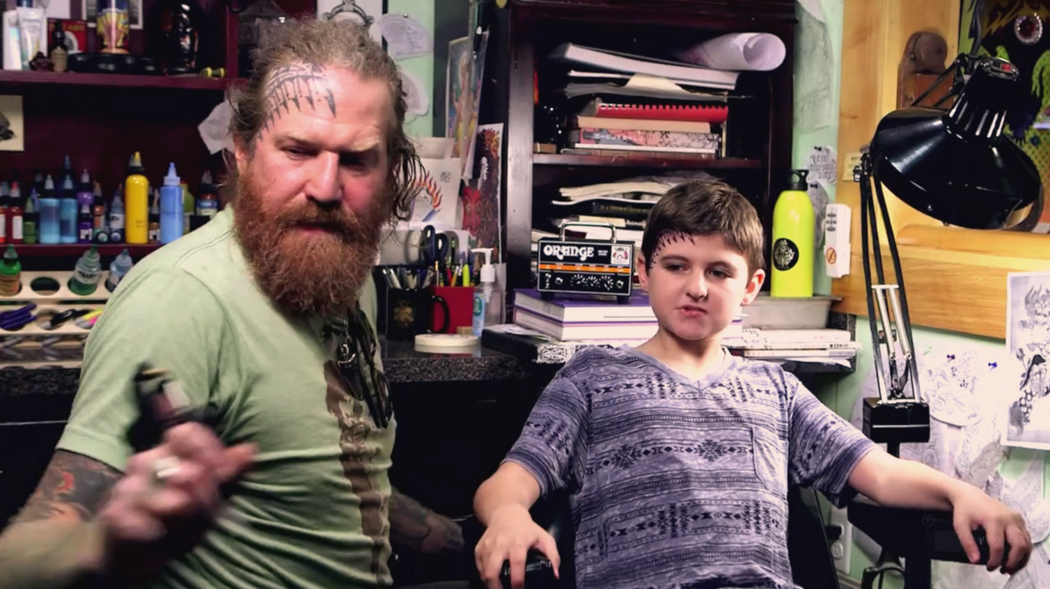 Watch Mastodon S Brent Hinds Tattoo A Child In Orange Amps New Comedy Short Video Guitar World