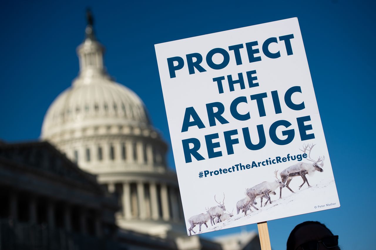 A demonstrator in Washington