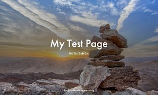 an Adobe Spark test page