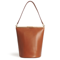 Frame Bucket Bag in Cognac Leather, £1,290 | Victoria Beckham 