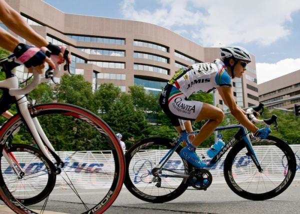 Catherine Cheatley (Colavita-Baci) leads the break.