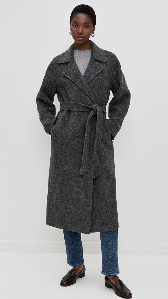 Alex Mill Georgia Wrap Coat in Wool Alpaca