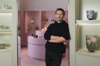 Designer Robert Storey in the Asprey boutique at the Peninsula London