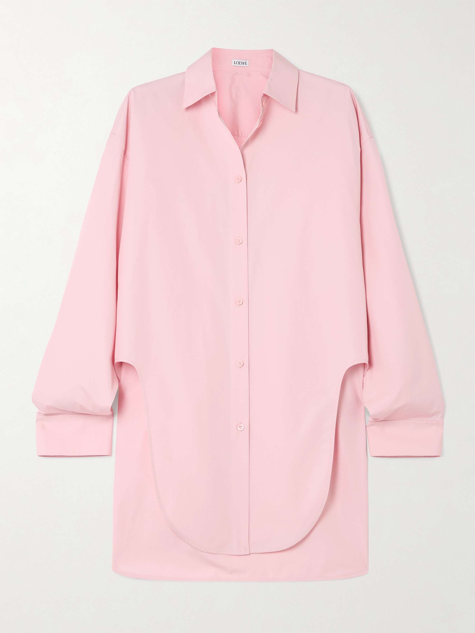 Cutout Cotton-Poplin Shirt