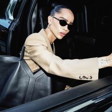 Zoe Kravitz wearing Saint Laurent 'Y' bag