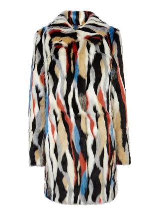 Karen Millen Multi-Coloured Faux Fur Coat, £399