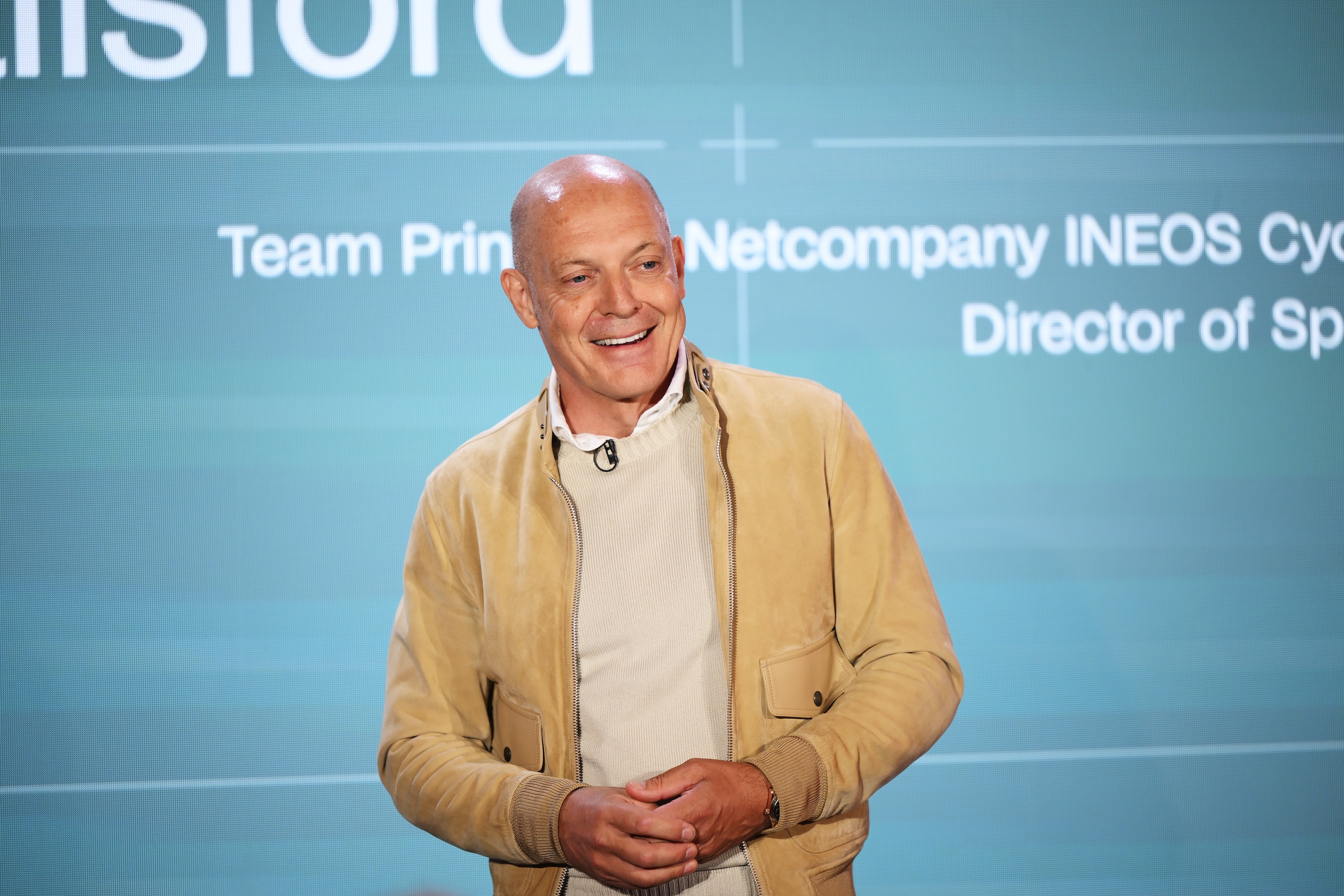 Sir Dave Brailsford at the Netcompany-Ineos launch