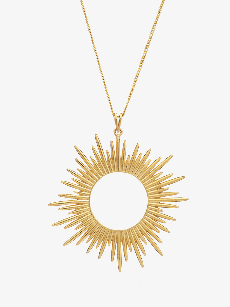 Electric Goddess Statement Sun Necklace