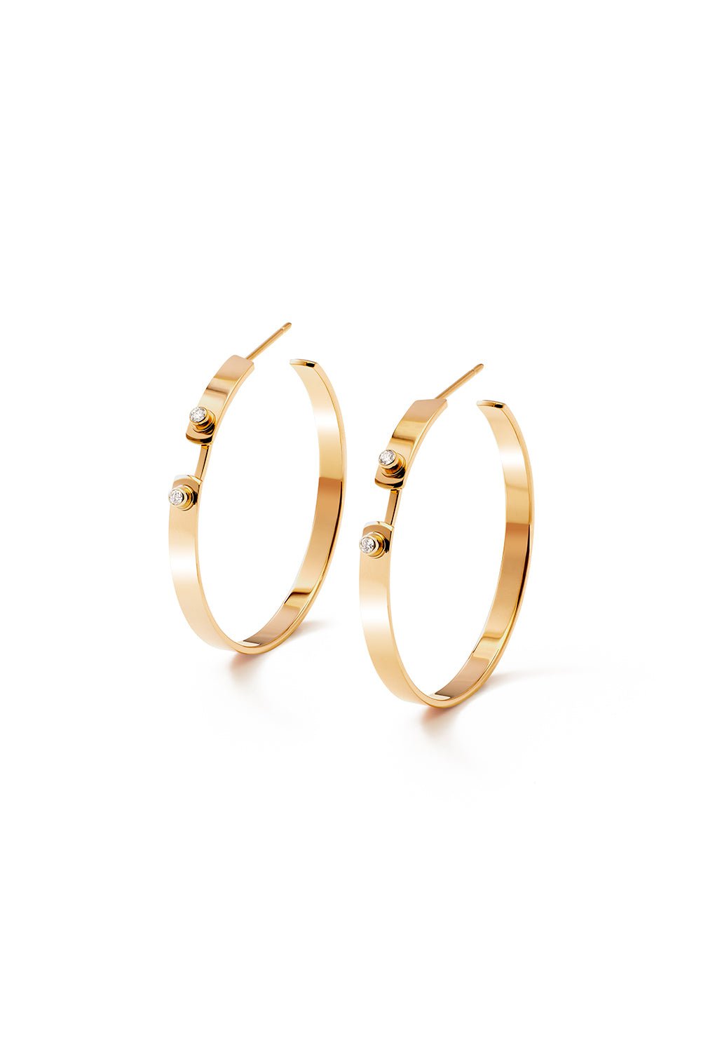 Monday Morning Mood Hoop Earrings - Yellow Gold