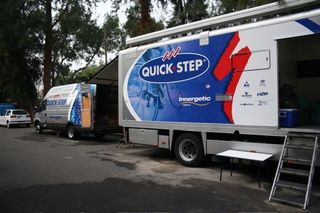 Quick Step getting ready to roll into the 2008 season from its training camp in Benicàssim, Spain