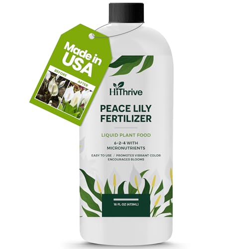 16oz Peace Lily Plant Indoor Live Fertilizer - Makes 96 Gallons of Peace Lily Fertilizer - Nutrient-Rich Liquid Plant Food for Lush Foliage, Stronger Roots, and Elegant White Blooms