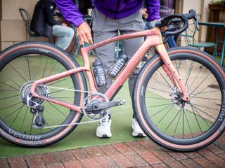 A closer look at a new Pinarello gravel bike, painted bronze