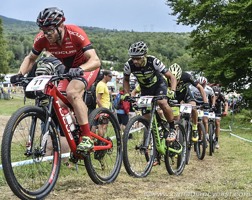 Florian Vogel (Focus XC Team), Manuel Fumic (Cannondale Factory Racing XC), Victor Koretzky (BH-SR Suntour-KMC)