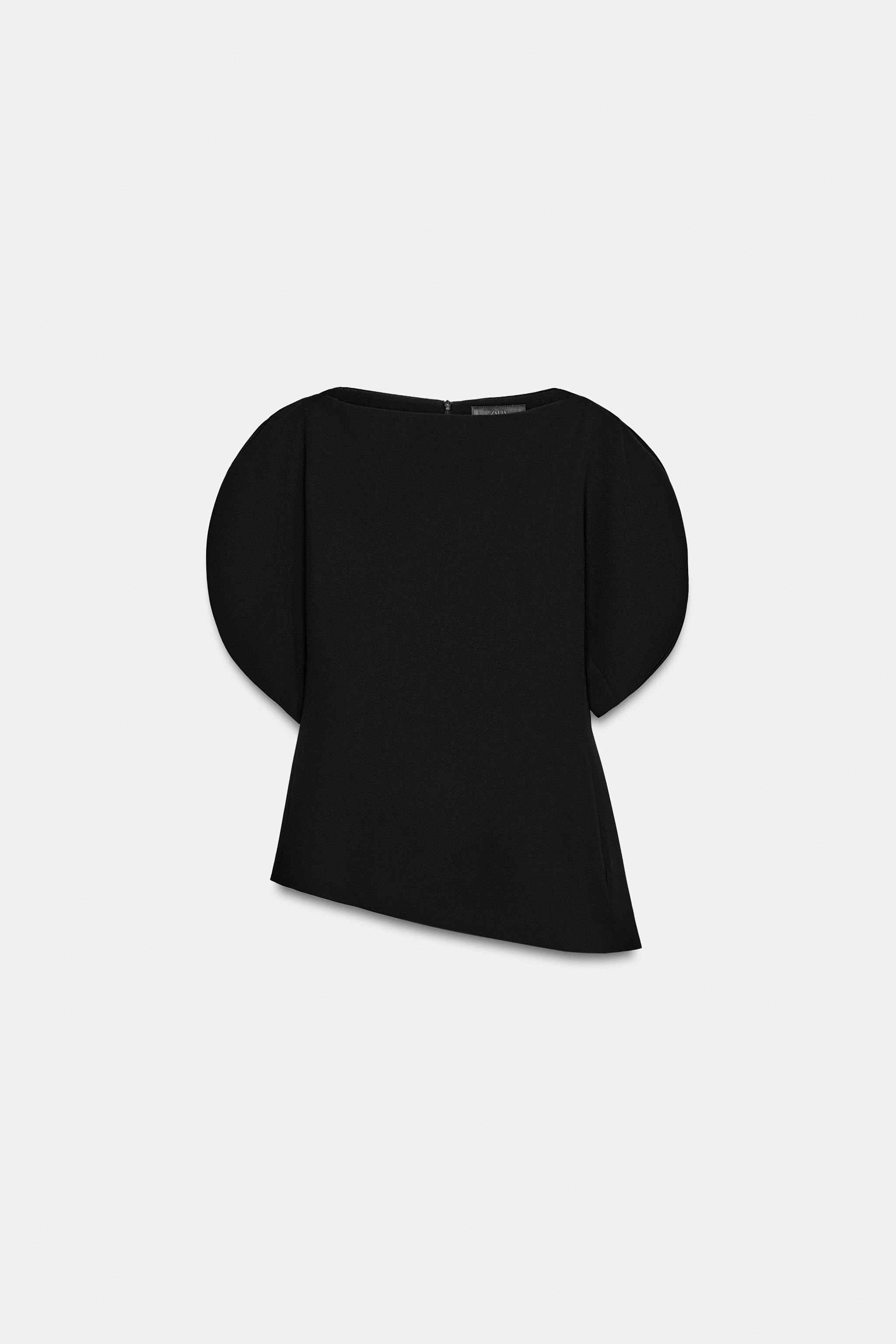 Zara, Balloon Sleeve Top Zw Collection