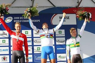 U23 Men's time trial podium